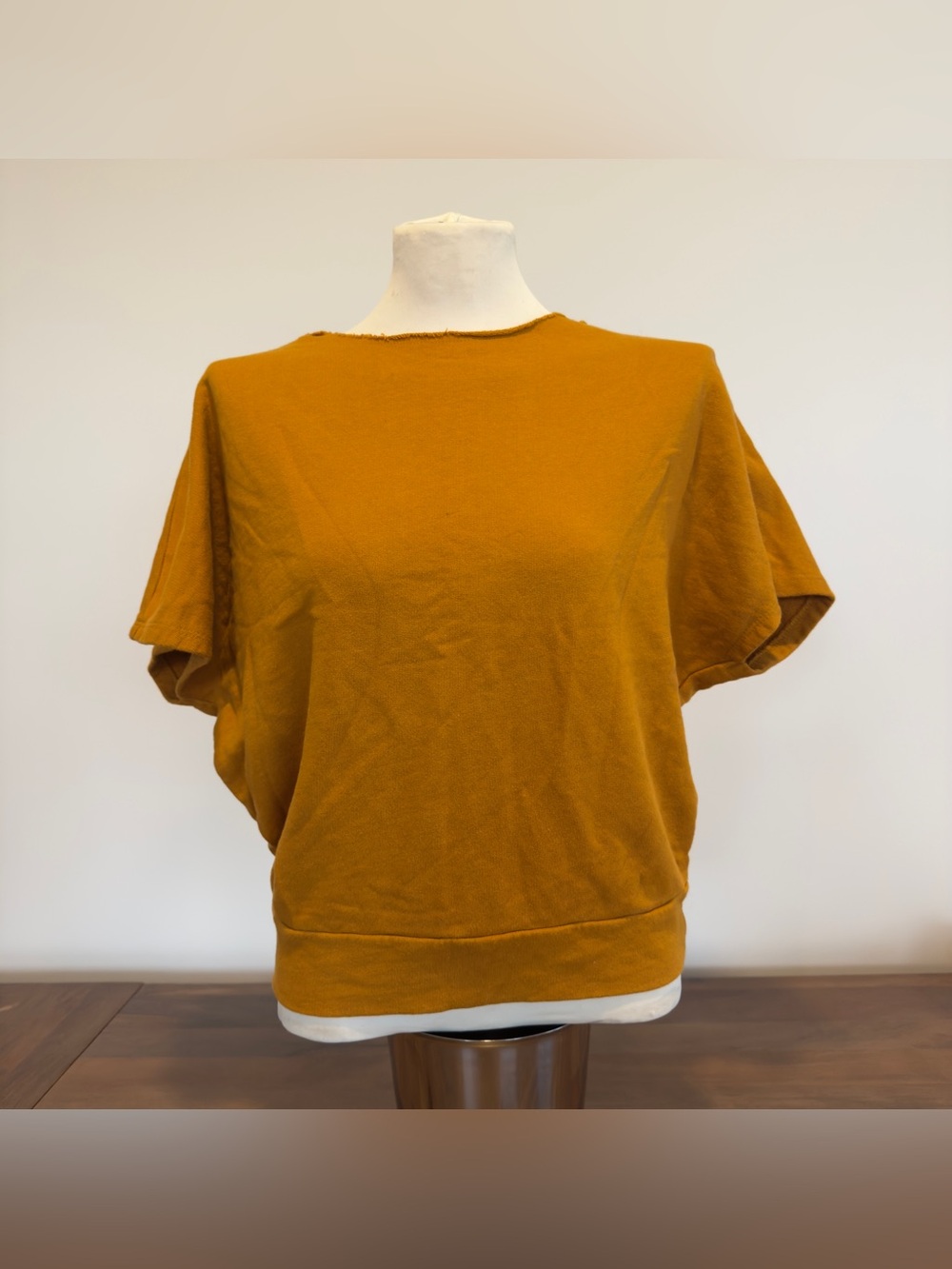 Anthropologie Short Sleeve Tie Back Sweatshirt Style Tee